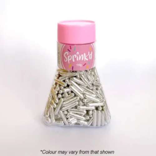 Sprink'd Rod Sprinkles - Metallic Silver - Click Image to Close